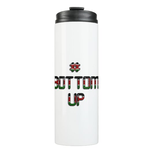 Bottom Up Kenya Peace Liebe und Unity Art Print Thermosbecher (Vorderseite)