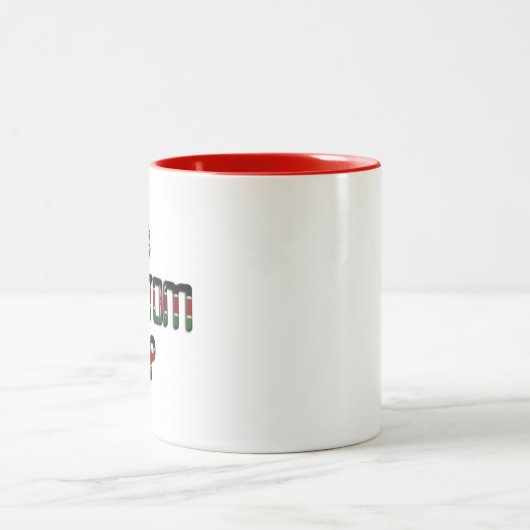 Bottom Up Kenya Peace Liebe und Unity Art Print Zweifarbige Tasse (Mittel)