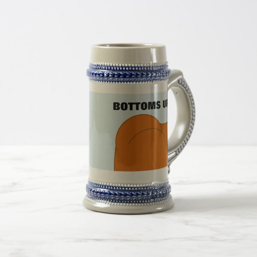 BOTTOME AUF BARE HINTERN FUNNY BIER STEIN BIERGLAS (VorderseiteRechts)