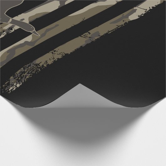 Bottomland Camouflage Duck Junting American Flag U Geschenkpapier (Ecke)
