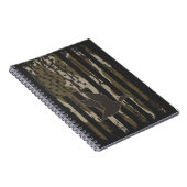 Bottomland Camouflage Duck Junting American Flag U Notizblock (Rechte Seite)
