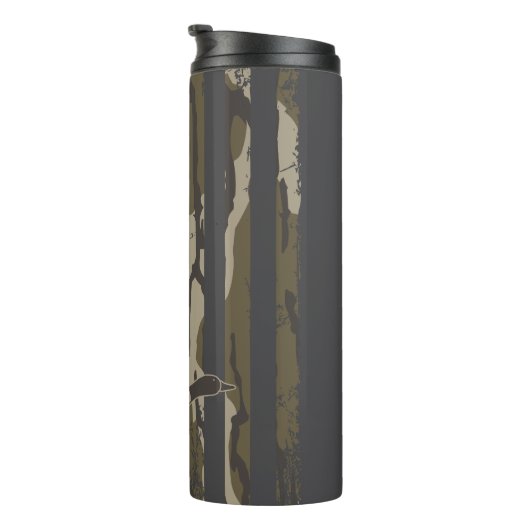 Bottomland Camouflage Duck Junting American Flag U Thermosbecher (Nach rechts gedreht)