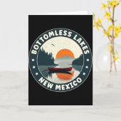 Bottomless Lakes New Mexico Sonnenuntergang T-Shir Karte (Gelbe Blume)