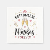 Bottomless Mimosas Forever Napkins - Brunch-Party Serviette (Vorderseite)