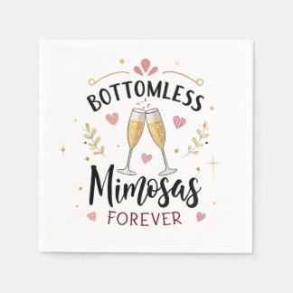 Bottomless Mimosas Forever Napkins - Brunch-Party Serviette