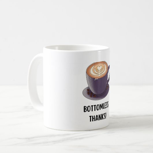 Bottomlose Kaffee-Tasse Kaffeetasse (Vorderseite Links)
