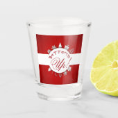 “Bottoms Up!” Shot Glass Schnapsglas (Vorderseite)