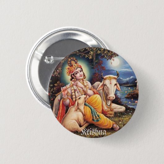 botton Krishna Button (Vorne & Hinten)
