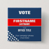 Botton quadrado eleição com estrelas button (Vorderseite)