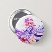 Botton - Yuyuko Saigyouji -Touhou Button (Vorne & Hinten)
