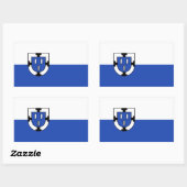 Bottrop city emblem flag germany symbol sign coat  rechteckiger aufkleber (Blatt)