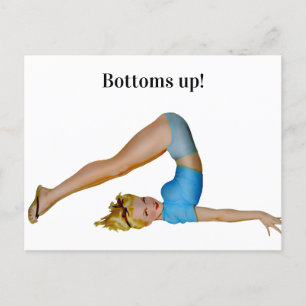 Bottums hoch! postkarte