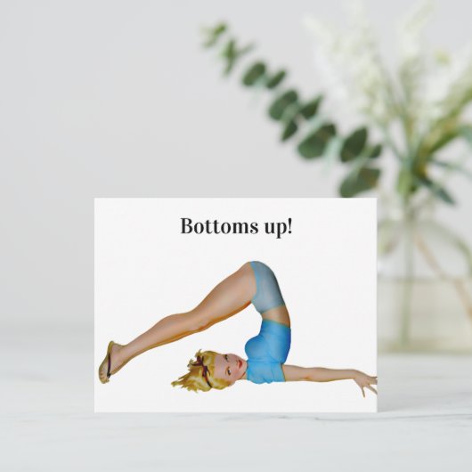 Bottums hoch! postkarte (Stehend Vorderseite)