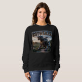 Botweiler Fotografisch – Roboter Rottweiler Lustig Sweatshirt (Vorne ganz)