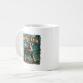 Botweiler Illustration – Roboter Rottweiler Lustig Kaffeetasse (Vorderseite Links)