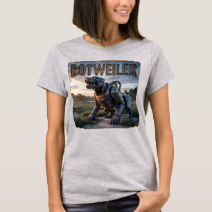 Botweiler Illustration – Roboter Rottweiler Lustig T-Shirt