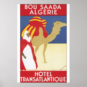 Bou Saada Algerie Vintages Reise-Plakat Poster