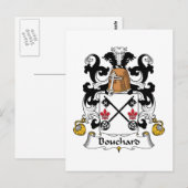 Bouchard-Familienwappen Postkarte (Vorne/Hinten)