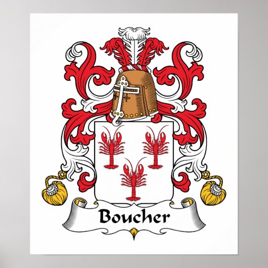 Boucher Familienwappen Poster (Vorne)
