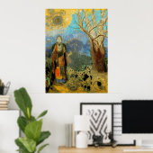BOUDDHA VON REDON GROSSEN DRUCKEN AUF LEINWAND POSTER (Heimbüro)