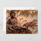 Bouddha Zenement Postkarte (Vorne/Hinten)