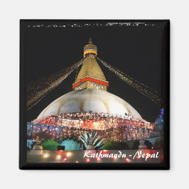 Boudhanath Stupa am Abend, Kathmandu - Nepal Magnet