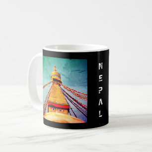 Boudhanath Stupa, Buddha-Augen, Kathmandu, Nepal Kaffeetasse