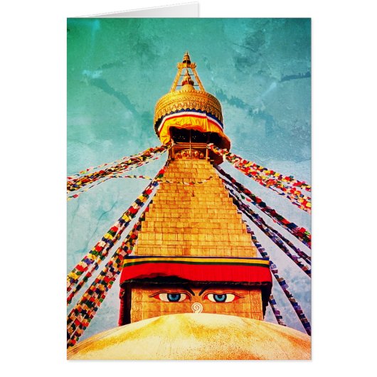 Boudhanath Stupa, Buddha Eyes, Kathmandu, Nepal (Vorne)
