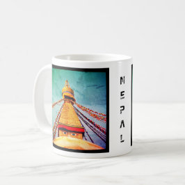 Boudhanath Stupa, Buddha Eyes, Kathmandu, Nepal Kaffeetasse
