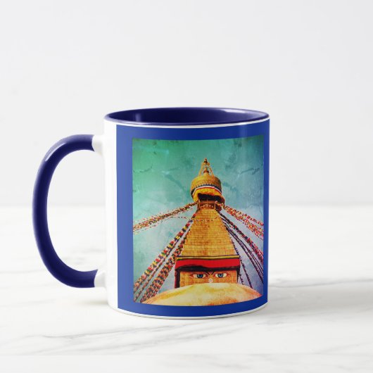 Boudhanath Stupa, Buddha Eyes, Kathmandu, Nepal Tasse (Links)
