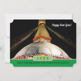 Boudhanath Stupa & Happy New Year! Karte /20XX