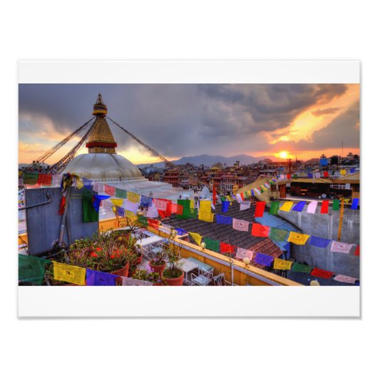 Boudhanath stupa, kathmandu Nepal Fotodruck (Vorne)
