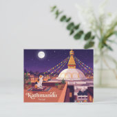 Boudhanath Stupa Nepal Postkarte (Stehend Vorderseite)
