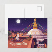 Boudhanath Stupa Nepal Postkarte (Vorne/Hinten)