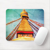 Boudhanath Stupa, Vintager Buddha, Himalaya, Nepal Mousepad (Mit Mouse)
