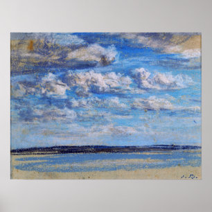 Boudin - Blauer Himmel Weiße Wolken 1854 Poster