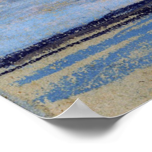 Boudin - Blue Sky White Clouds 1854 Poster (Ecke)