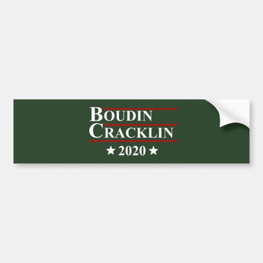 Boudin Cracklin Wahl 2020 Spaß-Louisianas Cajun Autoaufkleber (Vorne)