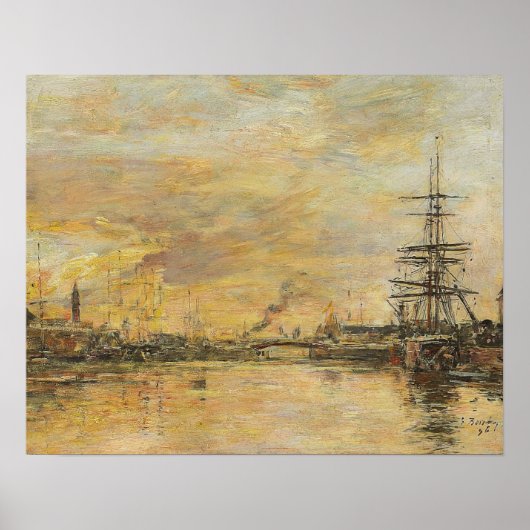 Boudin - Deauville Harbour 1886 Poster (Vorne)