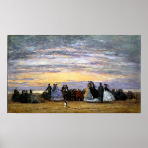 Boudin - Der Strand bei Villerville, 1864 Poster