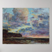 Boudin - Etretat Sunset Poster (Vorne)