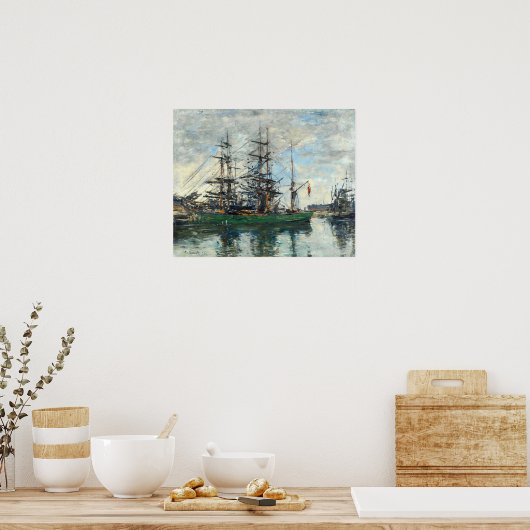 Boudin - Hafen von Deauville 1878 Poster (Küche)