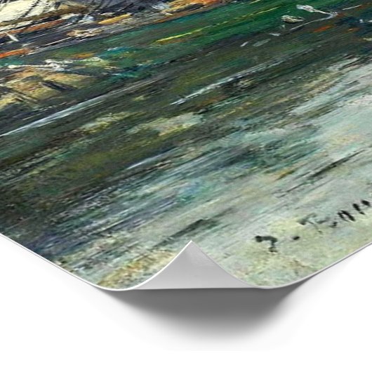 Boudin - Hafen von Deauville 1878 Poster (Ecke)