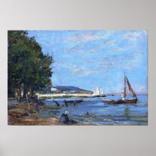 Boudin - Honfleur Flusslandschaft 1854 Poster