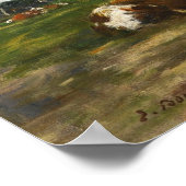 Boudin - Kühe auf Weide Poster (Ecke)