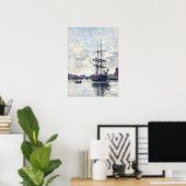 Boudin - Schiff auf Touques 1888 Poster (Heimbüro)