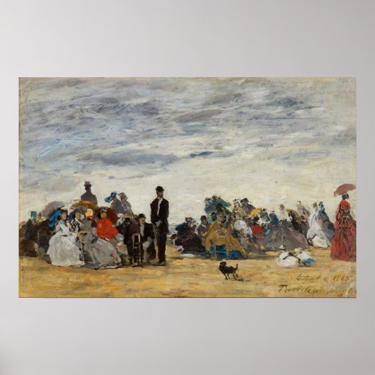 Boudin - Strand in Trouville Poster (Vorne)