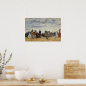 Boudin - Strand in Trouville Poster (Küche)
