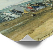 Boudin - Strand von Trouville Poster (Ecke)