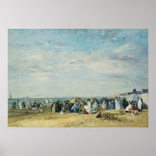 Boudin - Strand von Trouville Poster (Vorne)